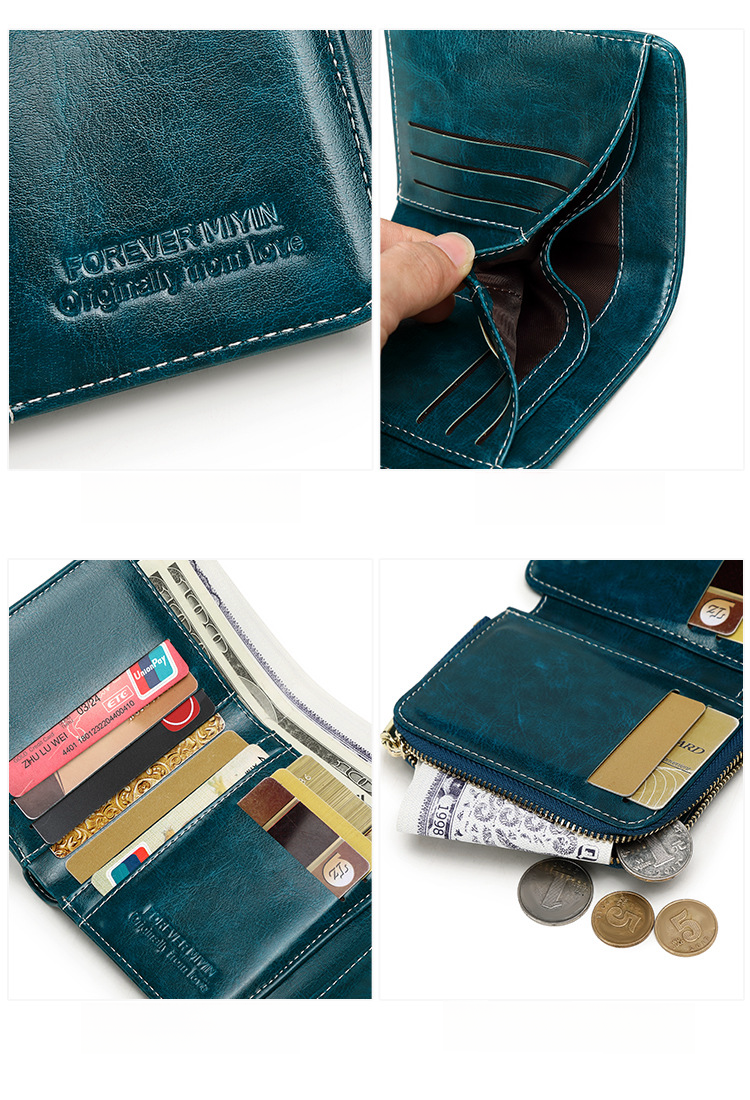 Anti-theft short lock wallet rfid wallets