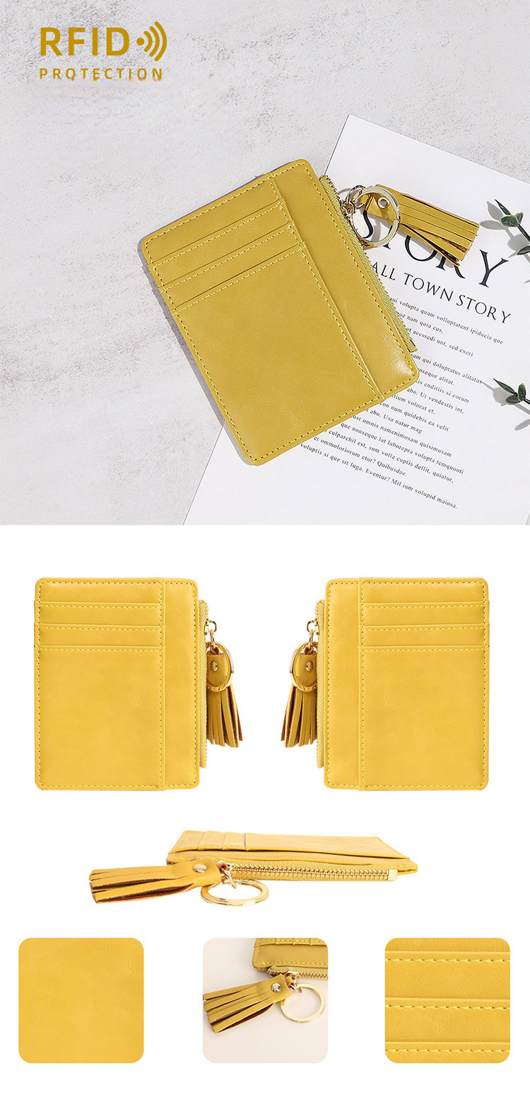 Compact lightweight minimalist rfid ladies wallet