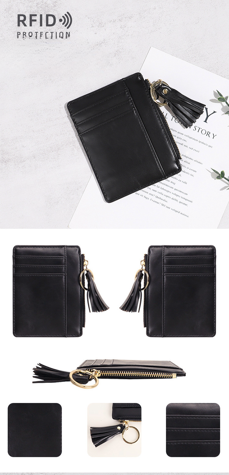 Compact lightweight minimalist rfid ladies wallet