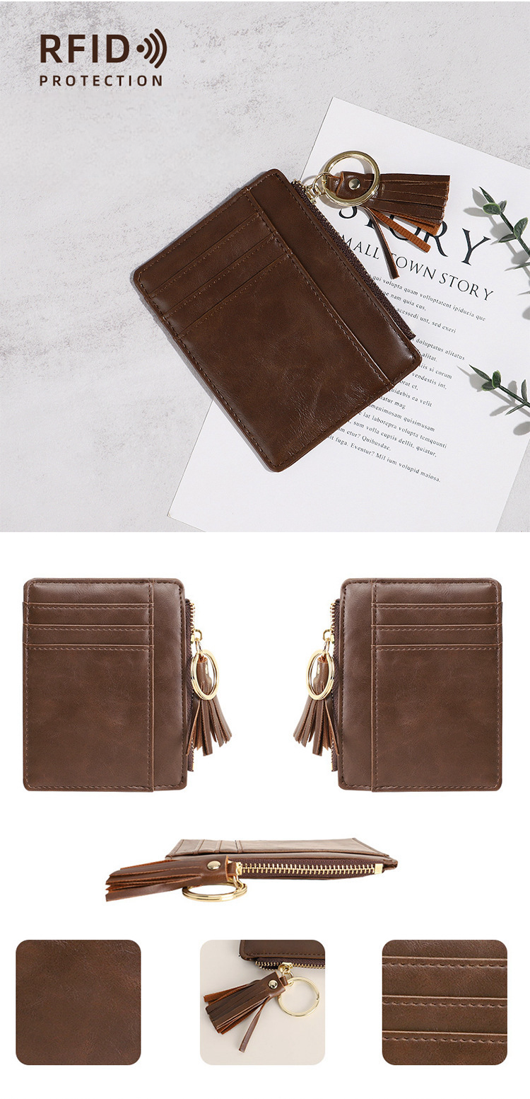 Compact lightweight minimalist rfid ladies wallet