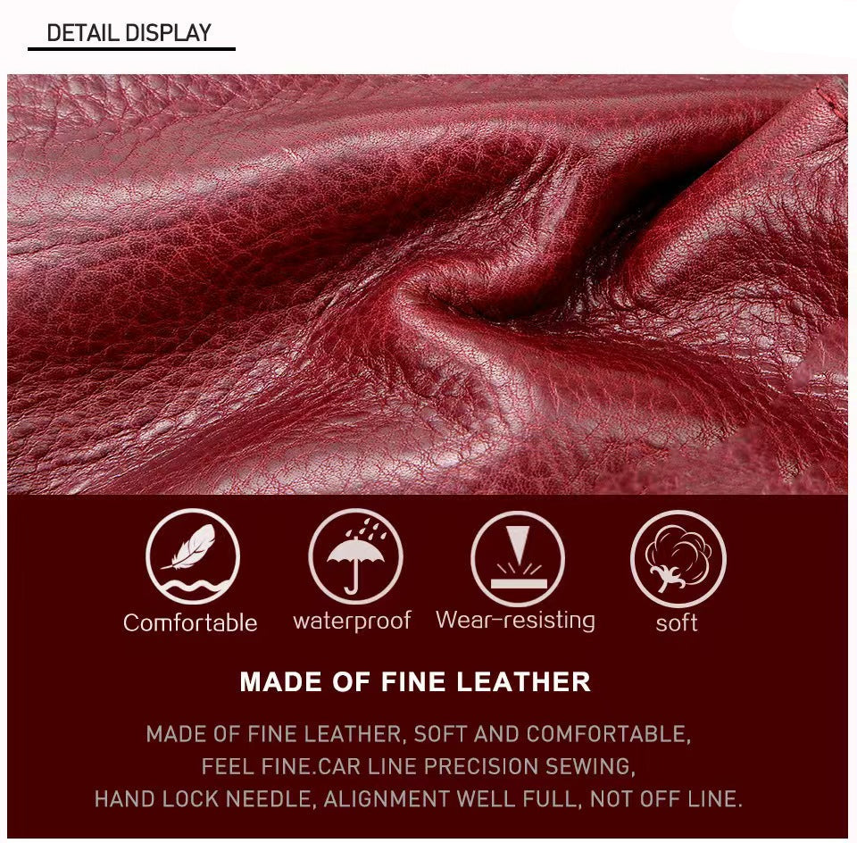 Genuine leather fashion anti-theft brush women's wallets rfid