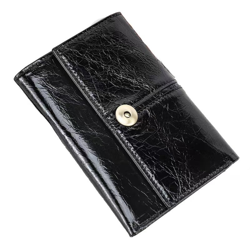 Anti-magnetic tri-fold knot rfid wallet