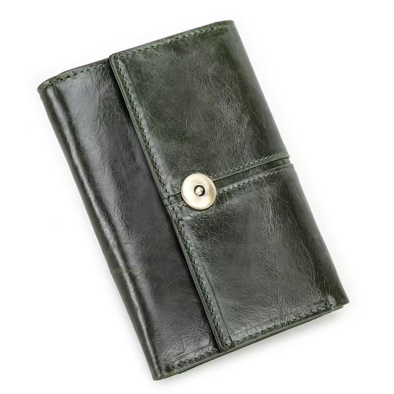 Anti-magnetic tri-fold knot rfid wallet