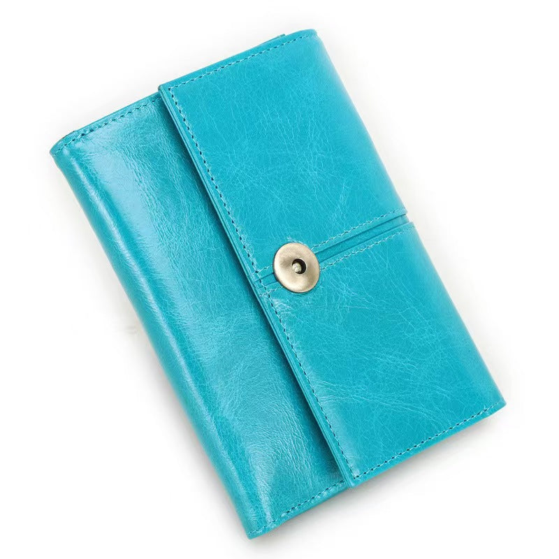 Anti-magnetic tri-fold knot rfid wallet