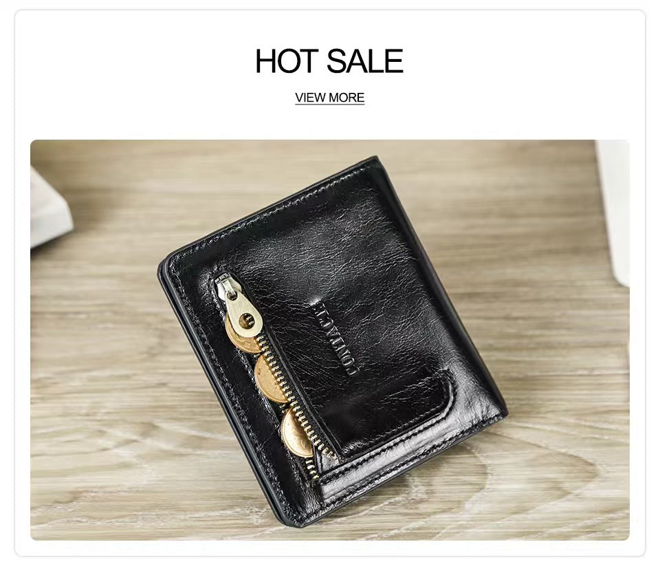 Ultra-thin multifunctional short women's wallets rfid