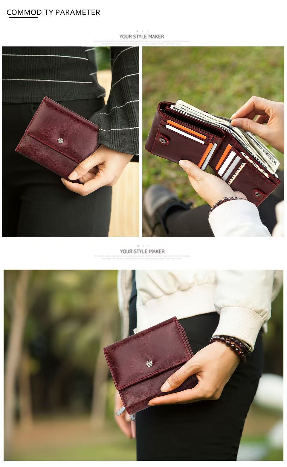 Short coin purse rfid protection wallet