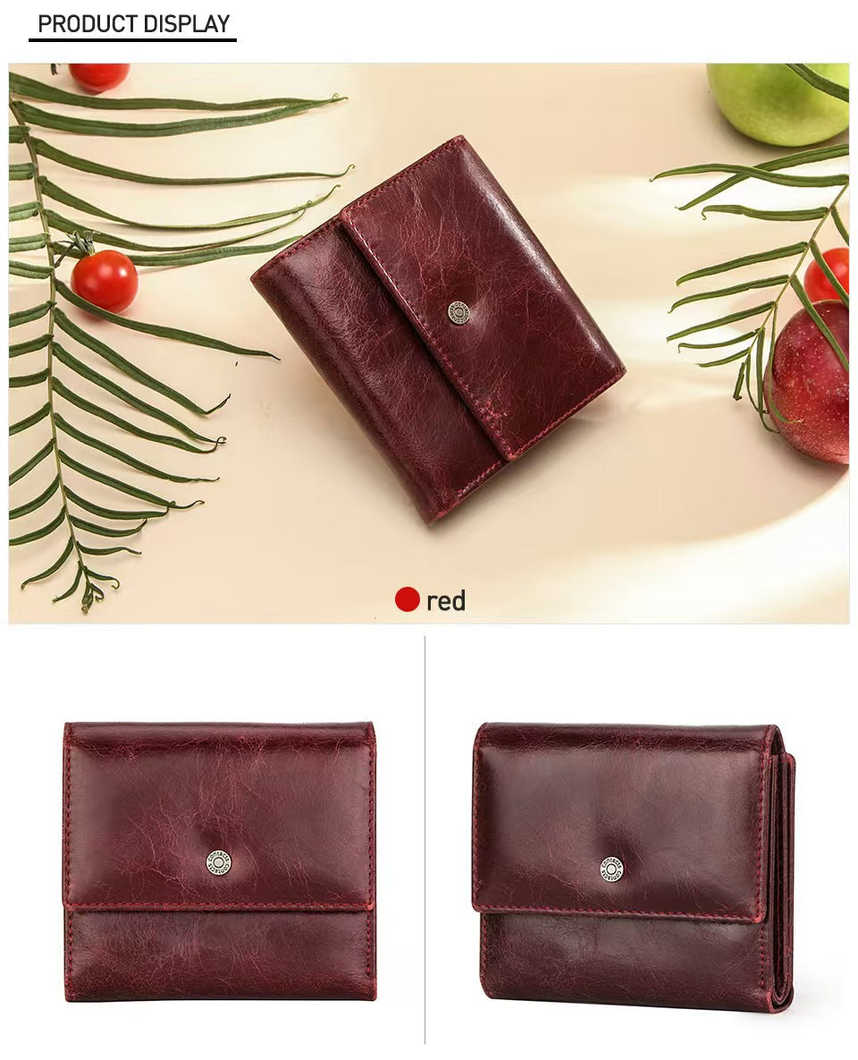 Short coin purse rfid protection wallet