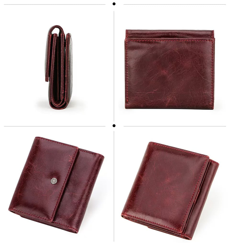 Short coin purse rfid protection wallet