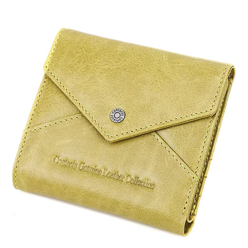 Casual short envelope bag rfid protection wallet