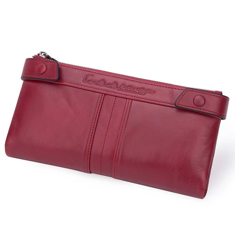 Long Bi-Fold Zip Wallet women's wallets rfid