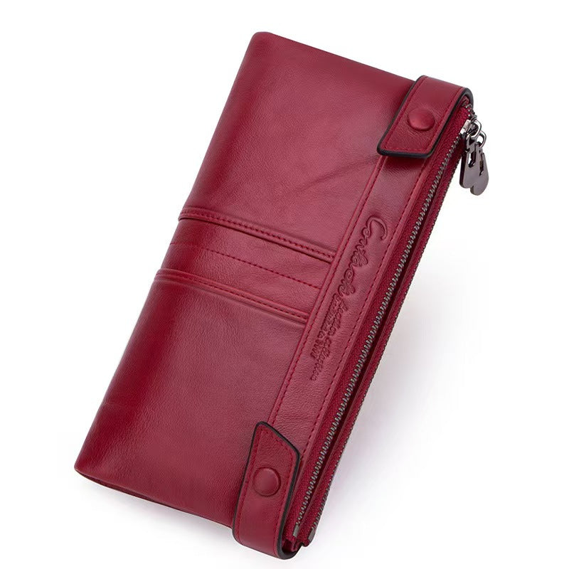 Long Bi-Fold Zip Wallet women's wallets rfid