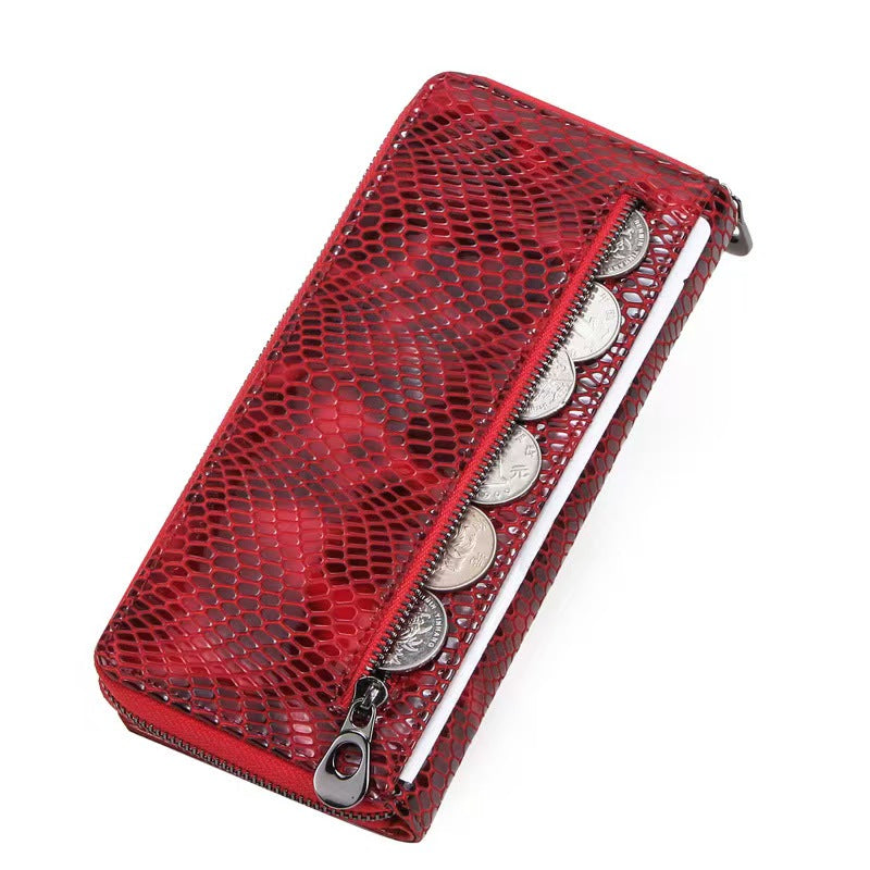 Crocodile leather women's wallet rfid wallet