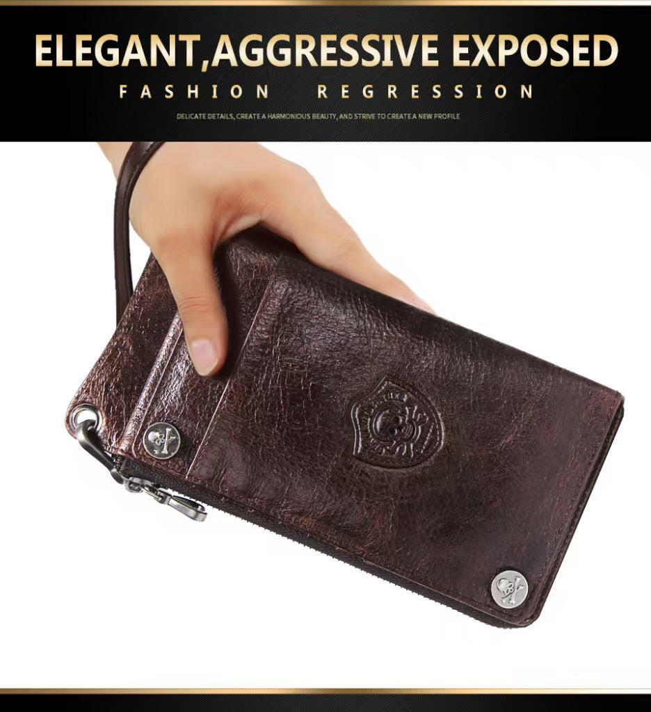 men's multifunctional anti-theft brush rfid wallets