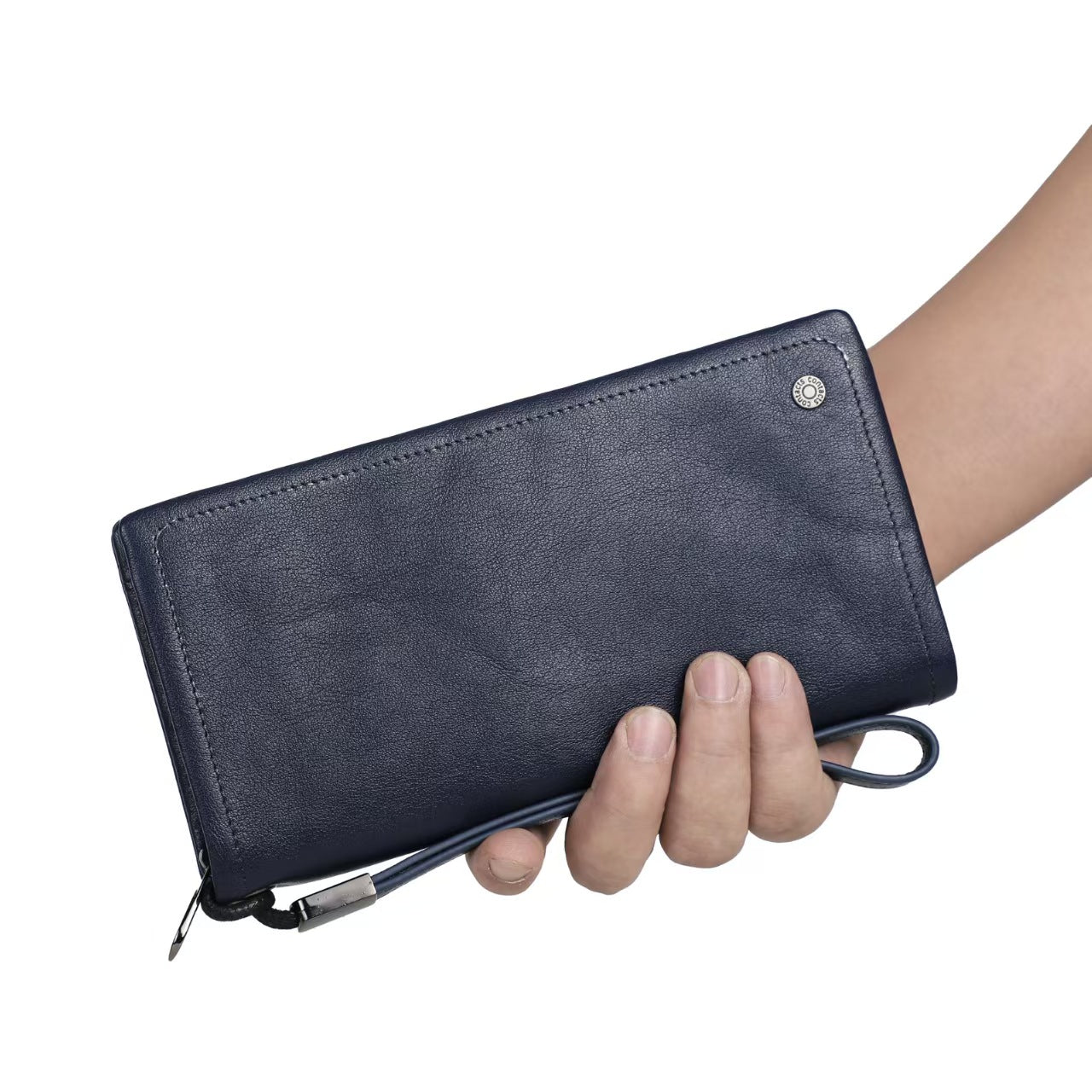 Long casual men's leather wallet rfid wallet