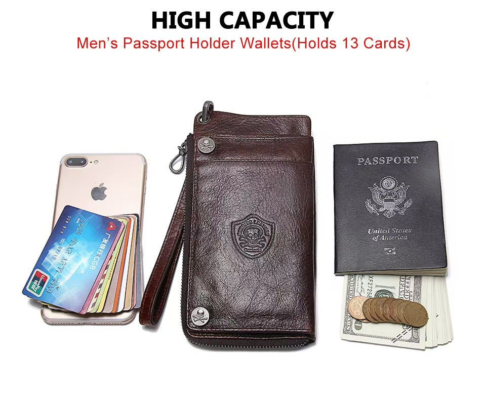 men's multifunctional anti-theft brush rfid wallets