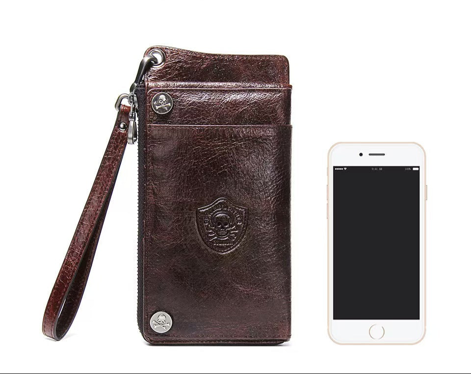 men's multifunctional anti-theft brush rfid wallets