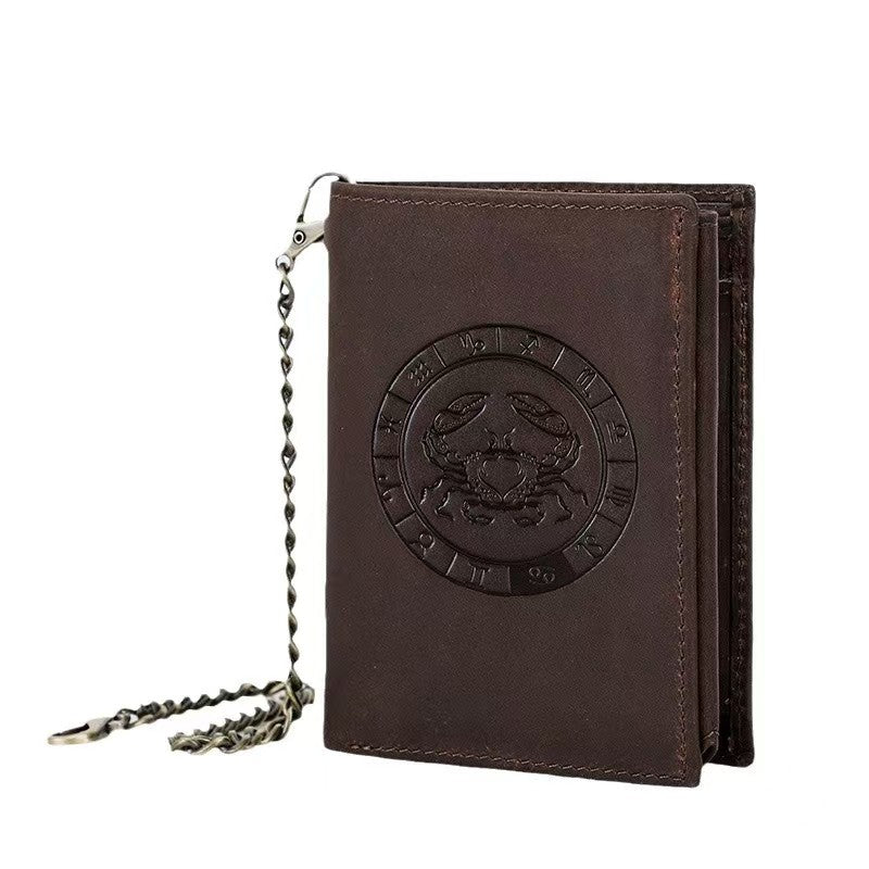 Vertical Zodiac Signs for Men rfid wallets