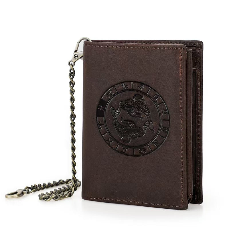 Vertical Zodiac Signs for Men rfid wallets