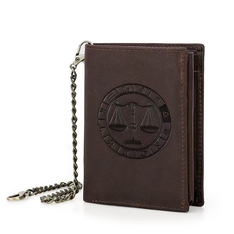 Vertical Zodiac Signs for Men rfid wallets