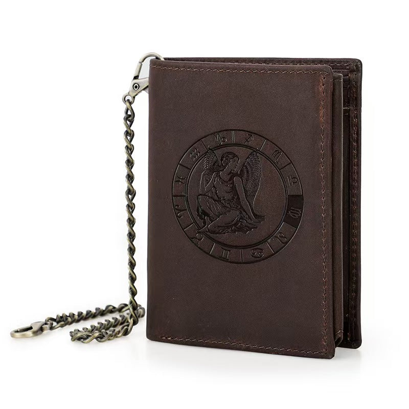 Vertical Zodiac Signs for Men rfid wallets