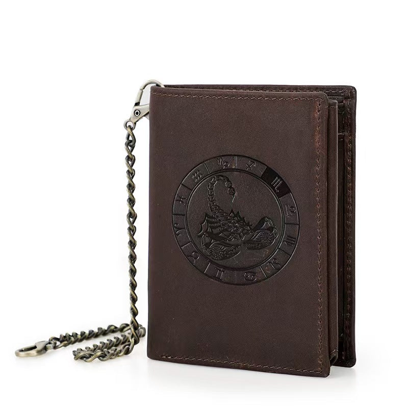 Vertical Zodiac Signs for Men rfid wallets