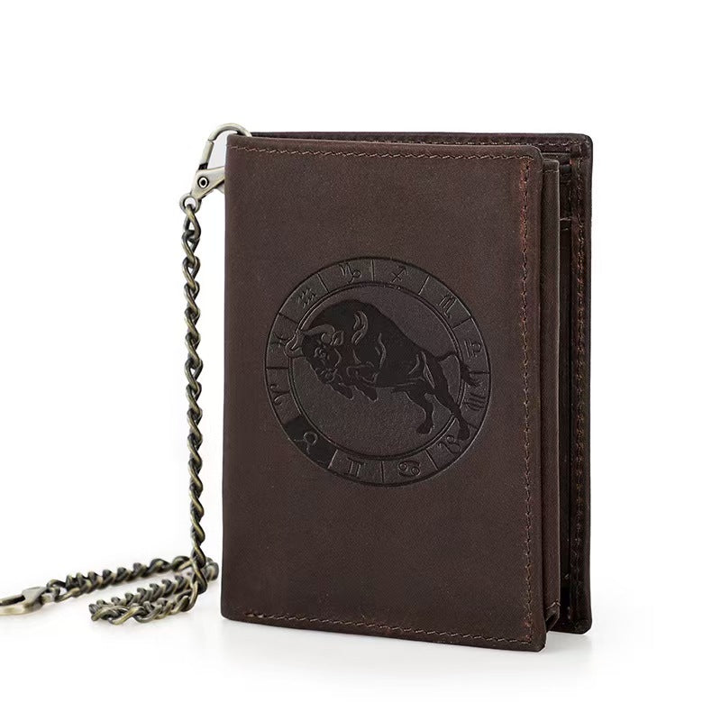 Vertical Zodiac Signs for Men rfid wallets