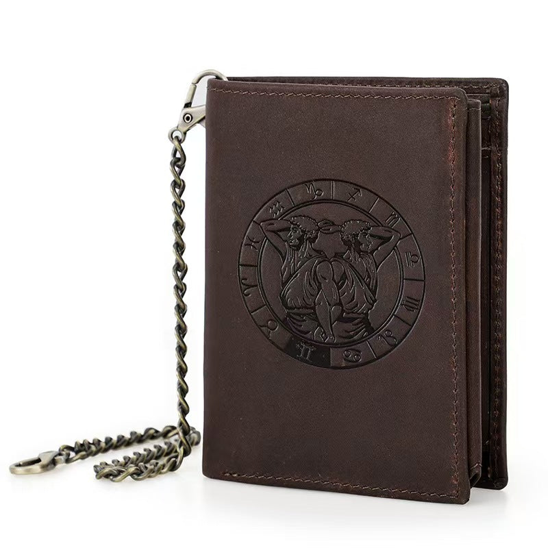 Vertical Zodiac Signs for Men rfid wallets