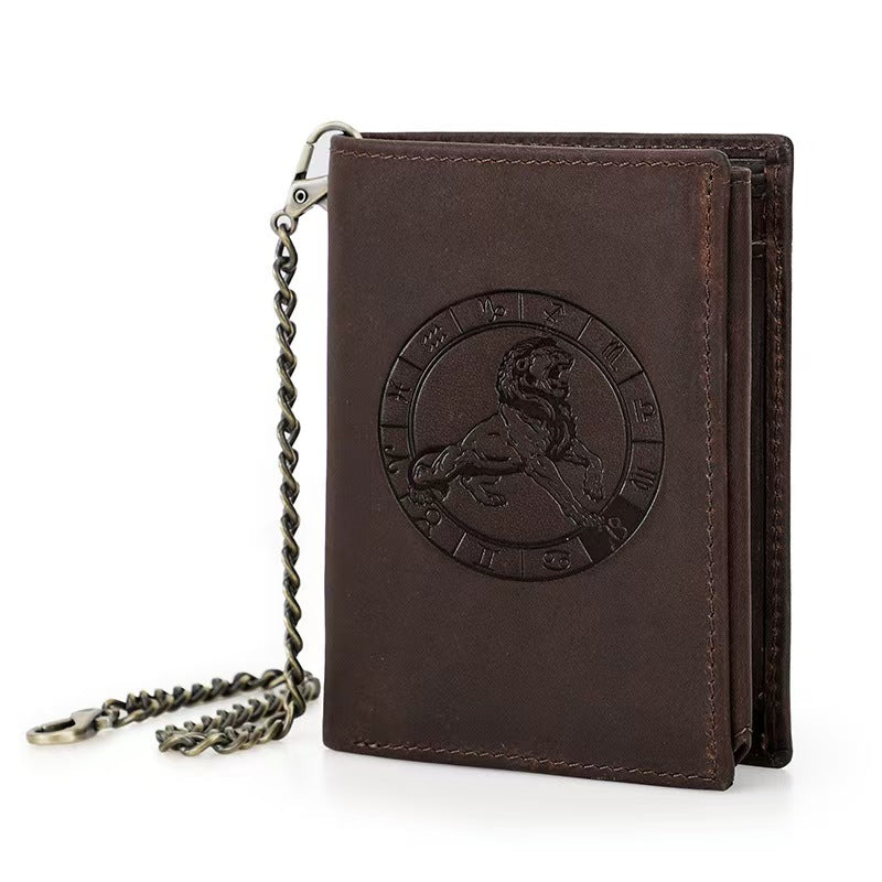 Vertical Zodiac Signs for Men rfid wallets