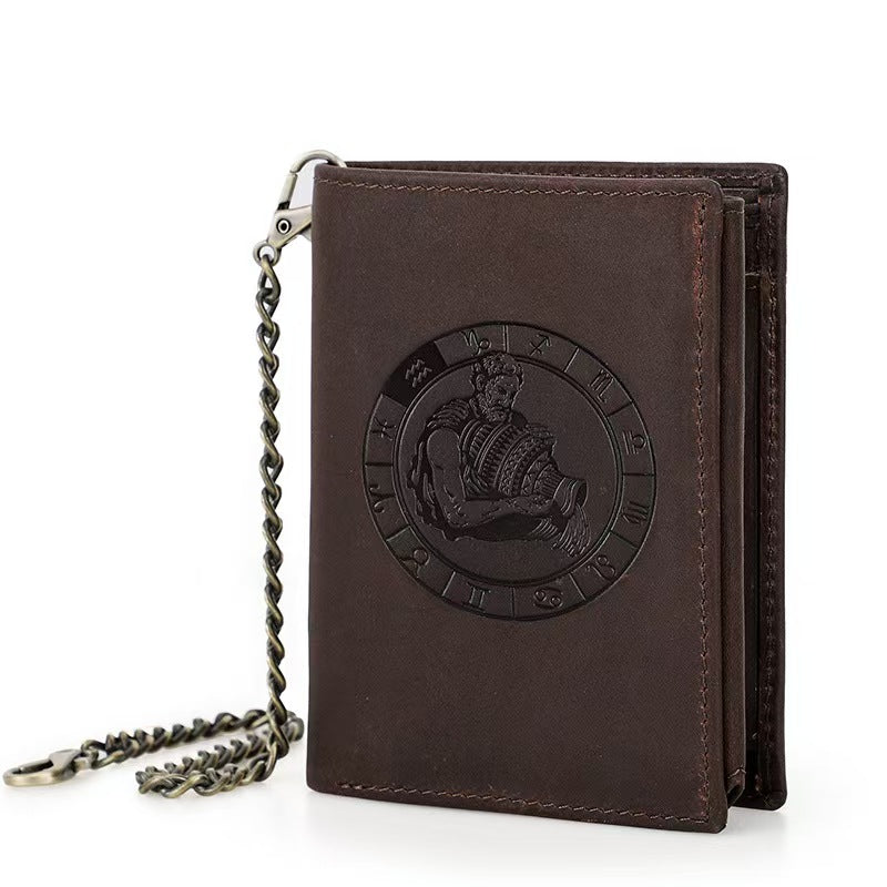 Vertical Zodiac Signs for Men rfid wallets