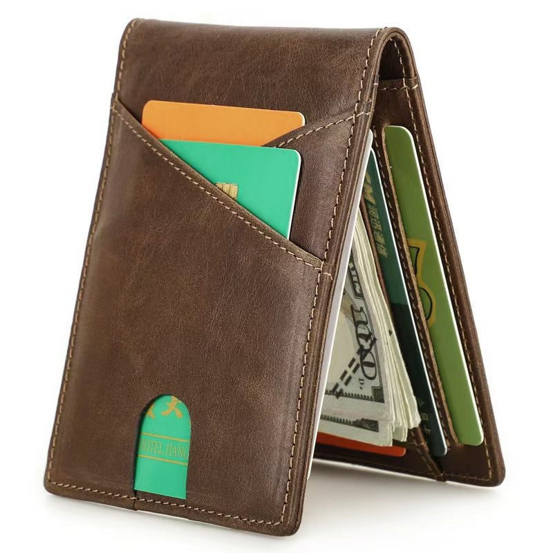 Multifunctional iron clip for men rfid protection wallet