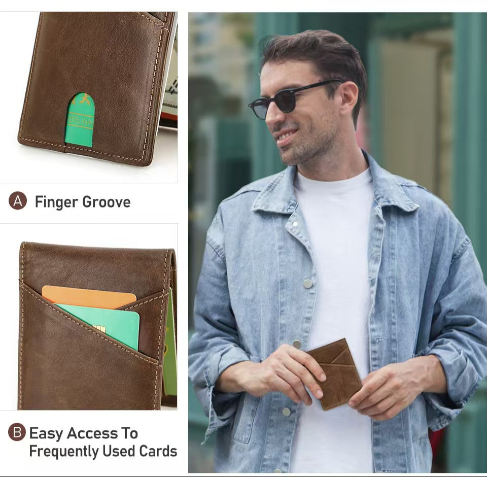 Multifunctional iron clip for men rfid protection wallet