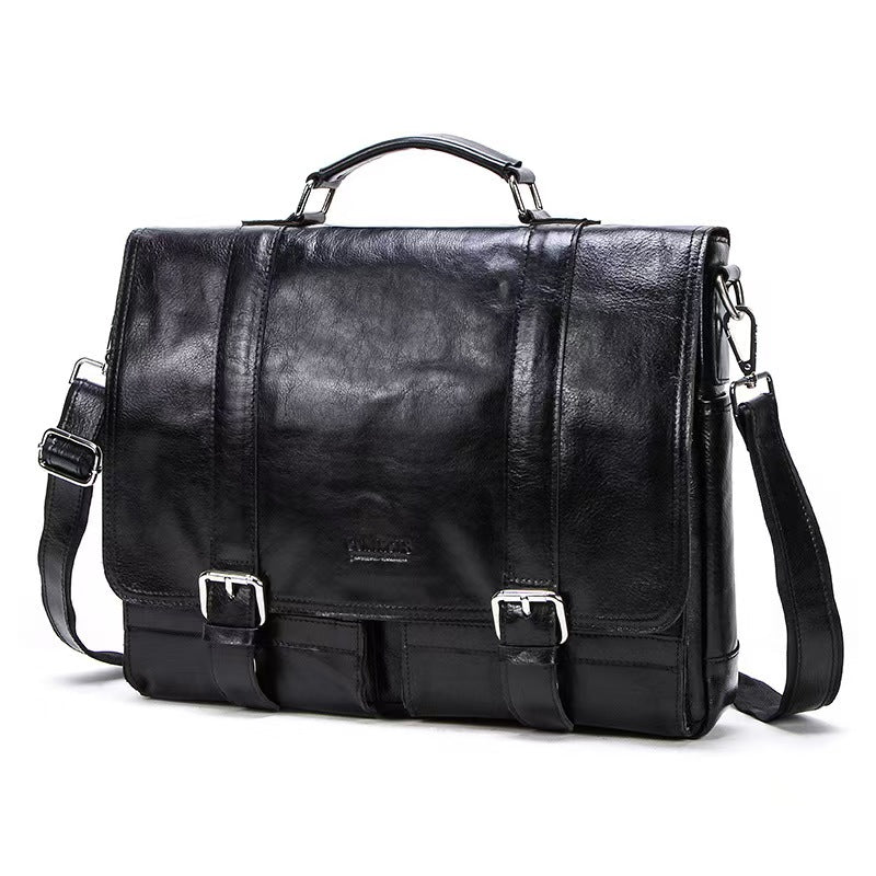 Men's casual laptop bag leather briefcases