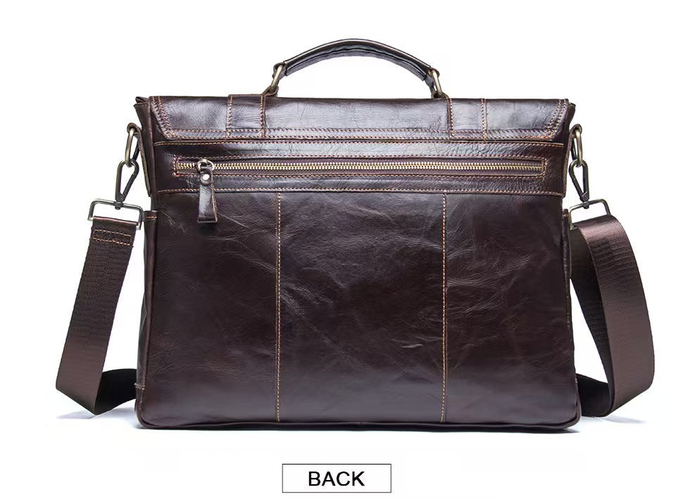 Men's casual laptop bag leather briefcases