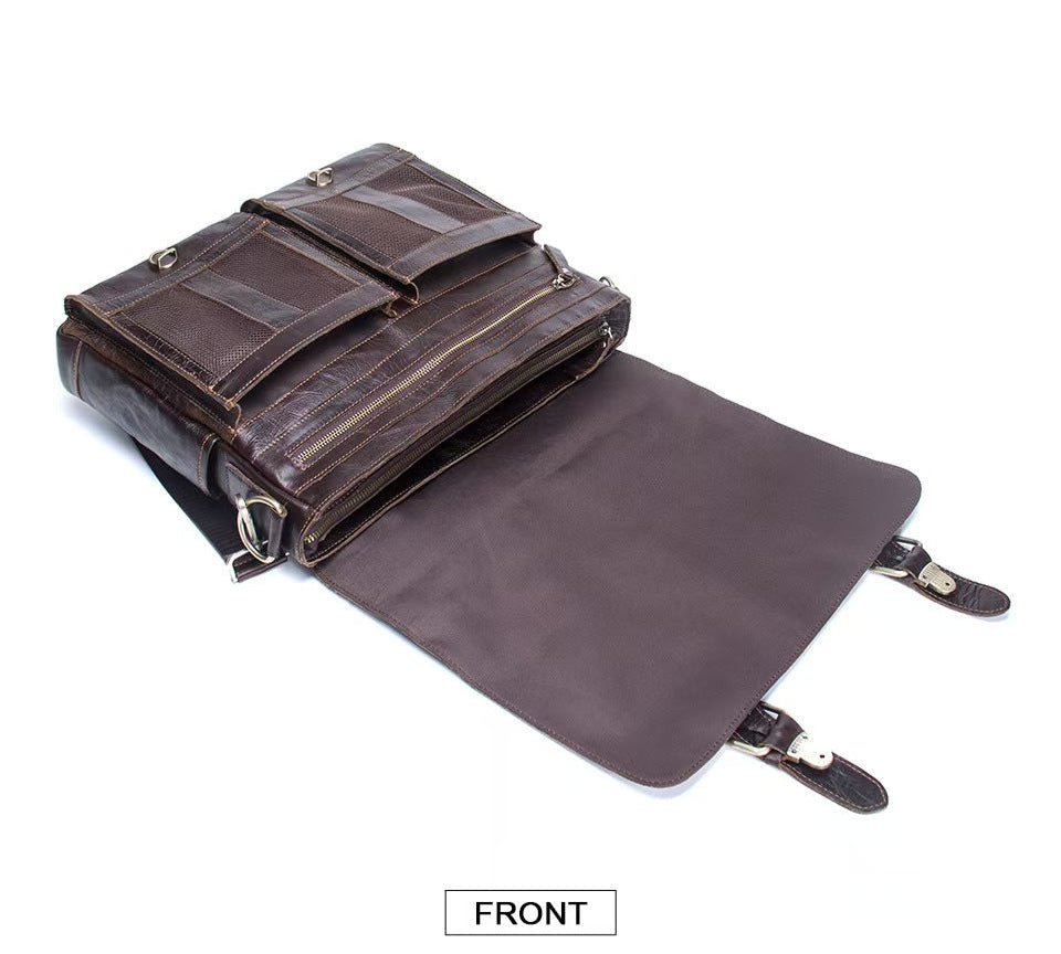 Men's casual laptop bag leather briefcases