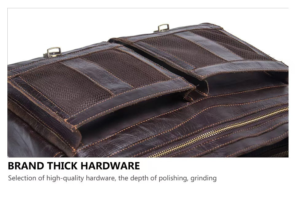 Men's casual laptop bag leather briefcases