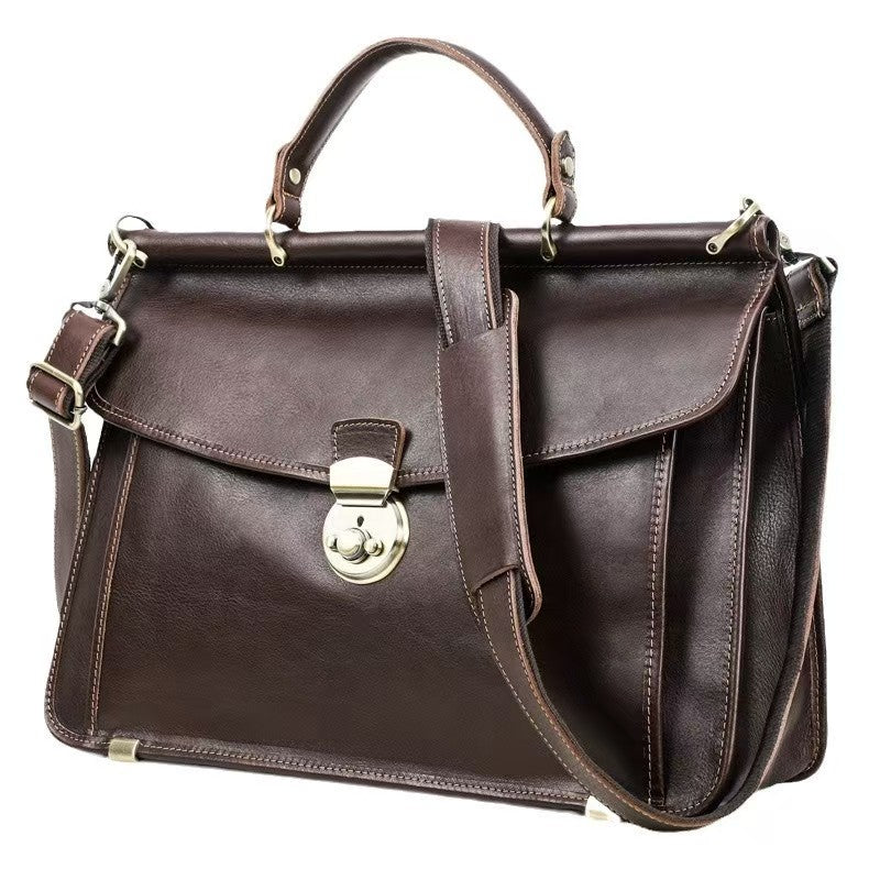 Italian Lambskin Laptop Bag mens briefcase