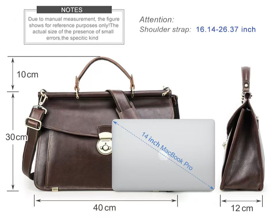 Italian Lambskin Laptop Bag mens briefcase