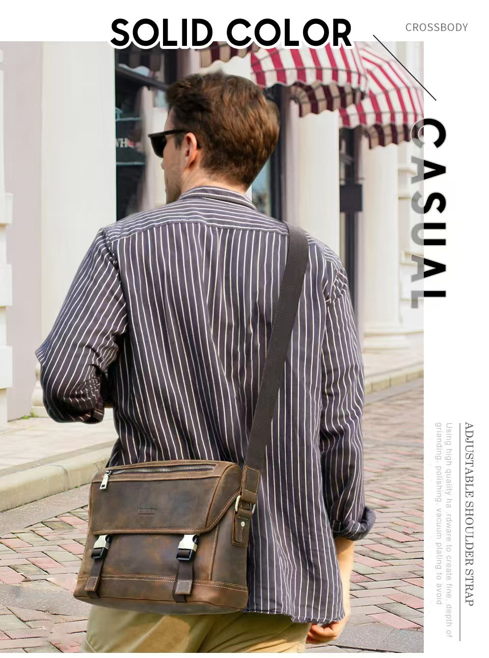 Crossbody laptop bag briefcase for men