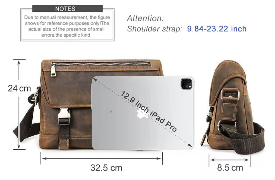 Crossbody laptop bag briefcase for men