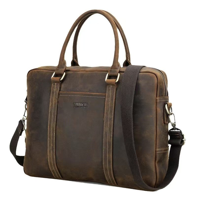 Multifunctional business bag laptop handbags leather