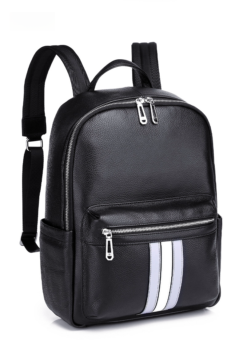 Business trip travel leather business laptop backpacks