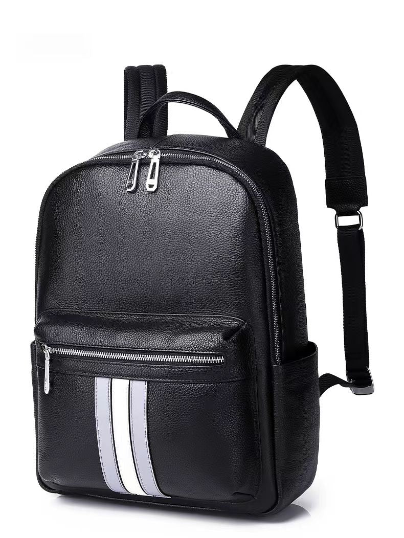 Business trip travel leather business laptop backpacks