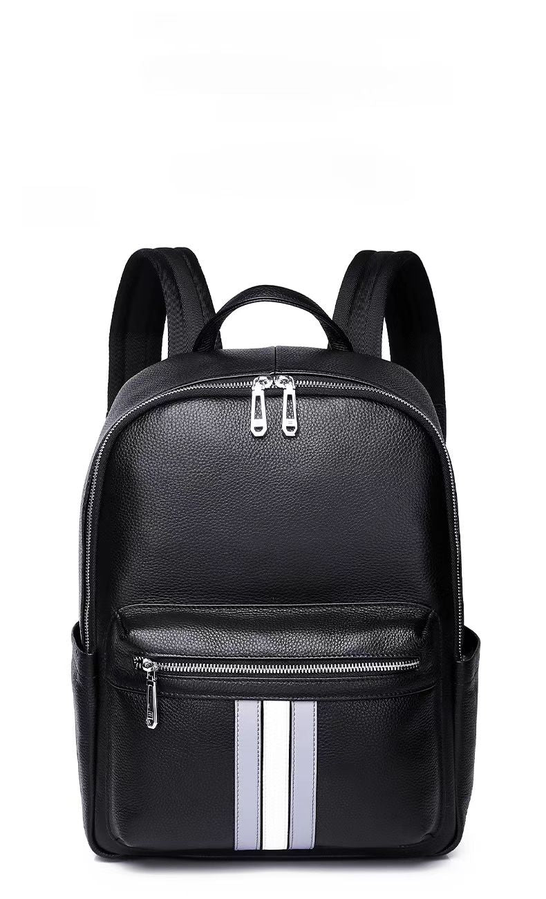 Business trip travel leather business laptop backpacks