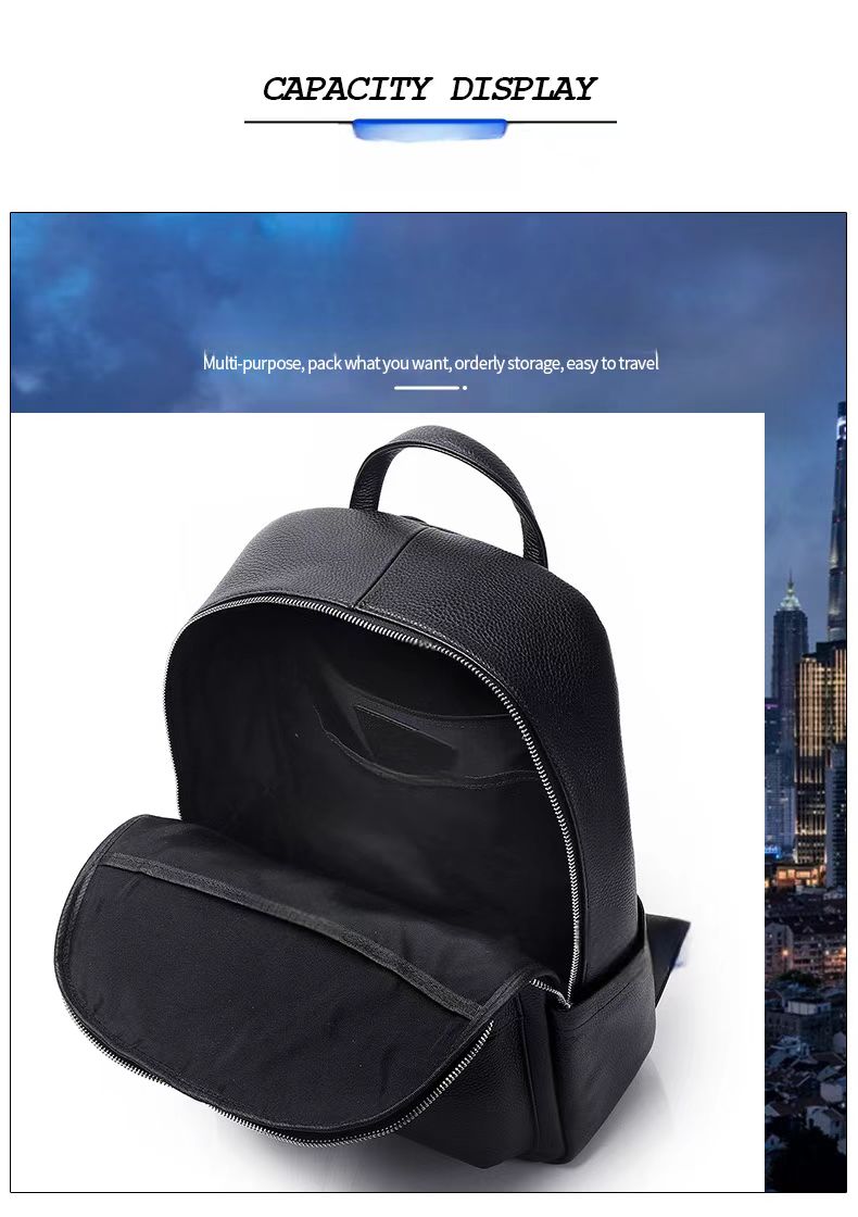 Business trip travel leather business laptop backpacks