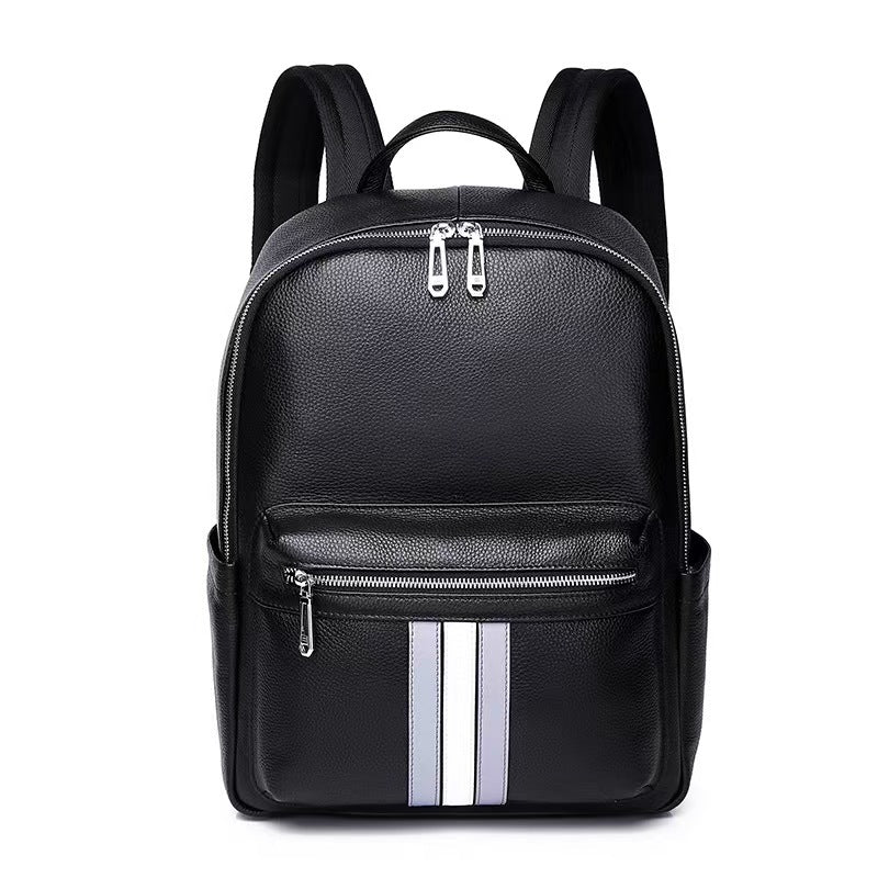 Business trip travel leather business laptop backpacks