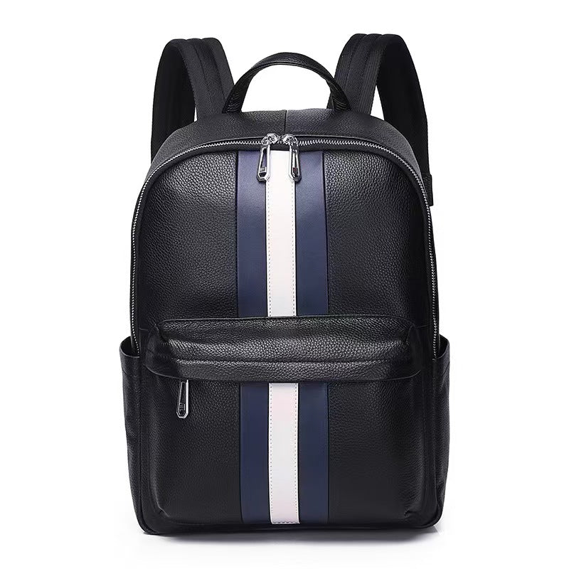 Business trip travel leather business laptop backpacks