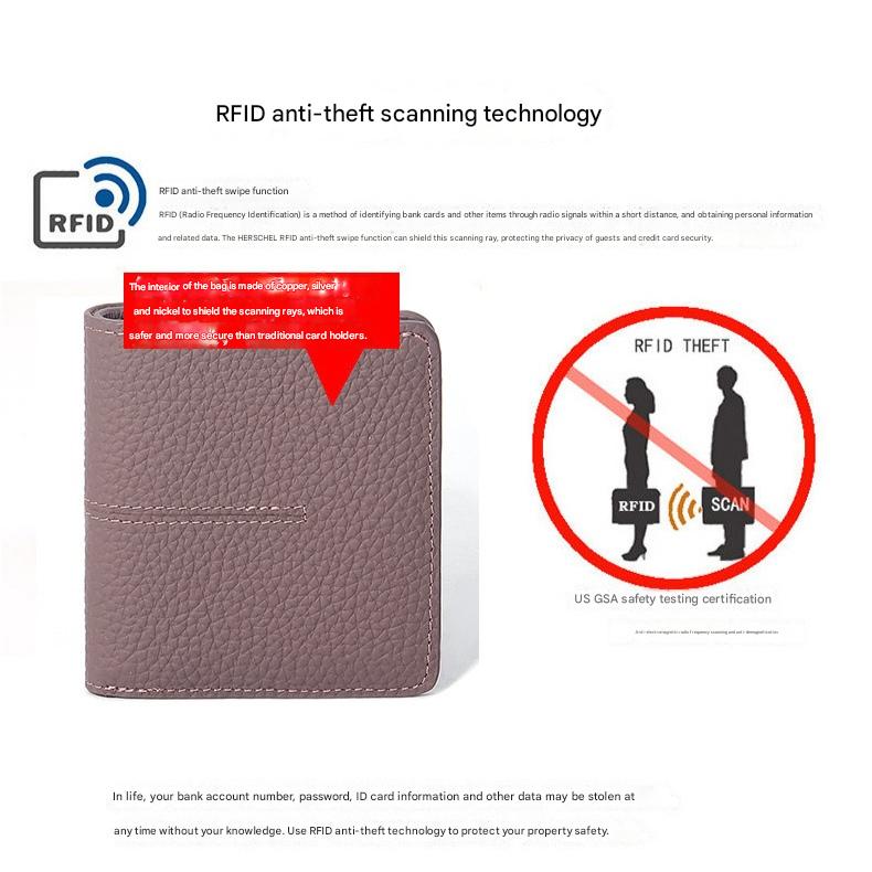 Leather Card Womens Rfid Protection Wallet