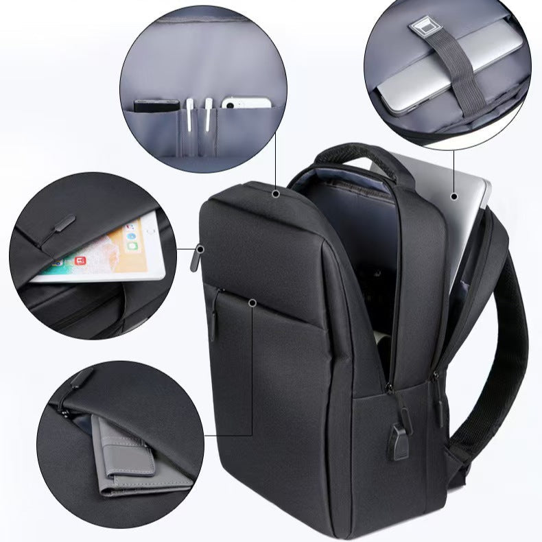 Double layer business commuter backpack laptop backpacks