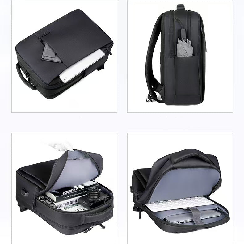 Double layer business commuter backpack laptop backpacks