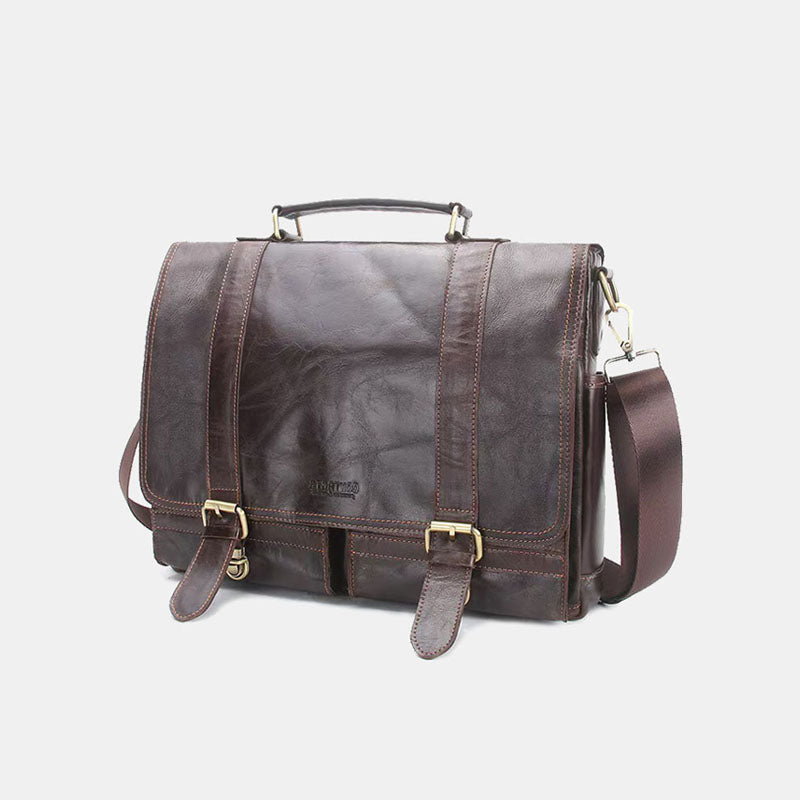 Men's casual laptop bag leather briefcases